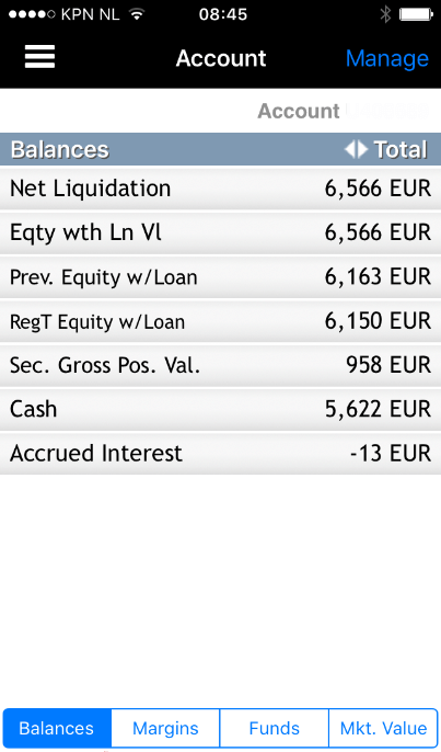 Valuta bekijken op mobiele applicatie 2