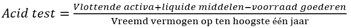 Acid test | bedrijf jaarrekening