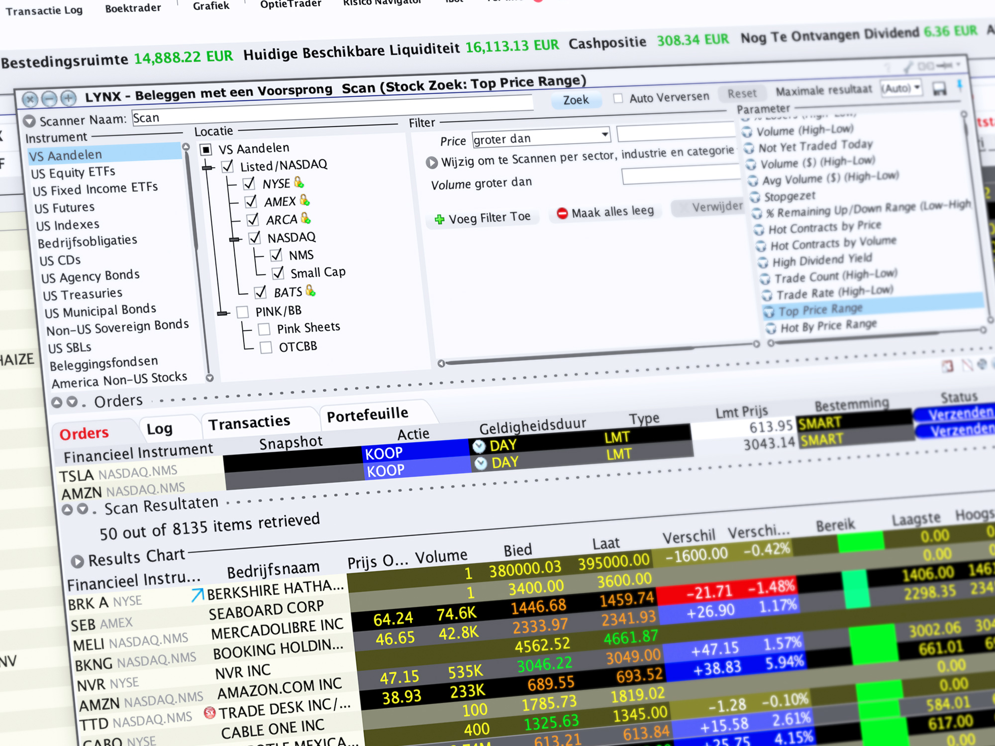 Meer Trading tools - Markt Scanner