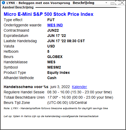 Micro E-Mini S&P 500 future | Handelen in micro futures