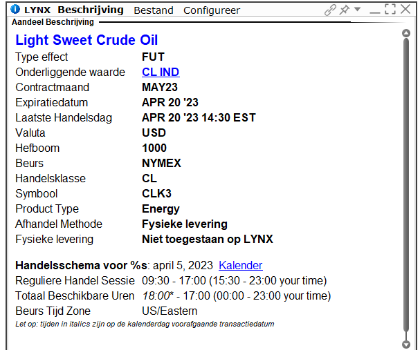 Light Sweet Crude Oil future | Olieprijs verwachting 2023